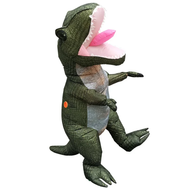 Надувной динозавр T-Rex для взрослых, костюмы для косплея, Аниме на Хэллоуин, забавная ролевая игра для вечеринки, костюмы Disfraz, Платье Изображение 3