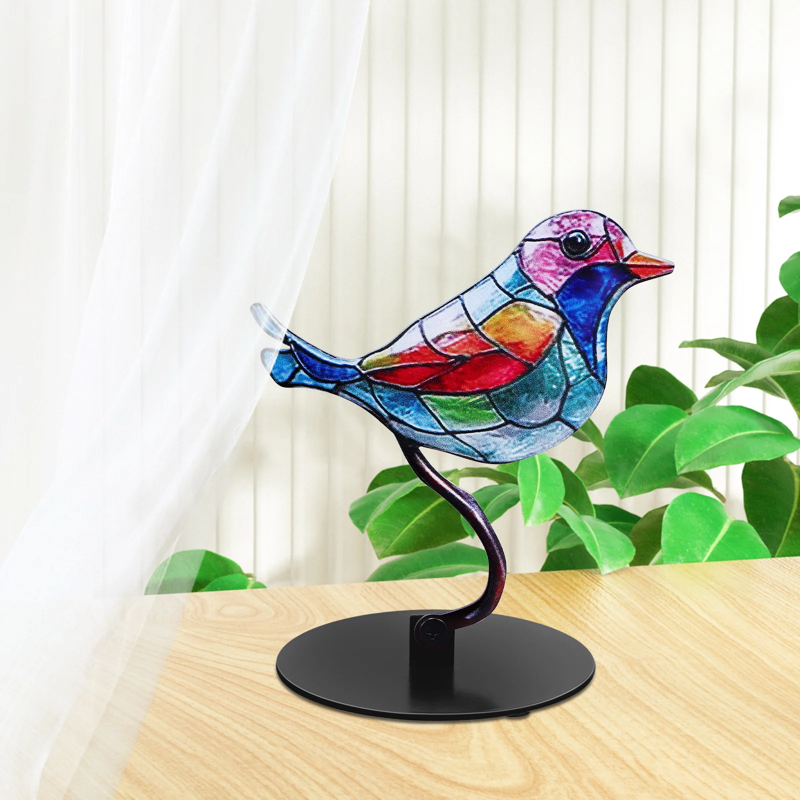 Праздничные Принадлежности Металлическое Железо 3D Трехмерные Красочные Украшения из Цветов и Птиц Изображение 3