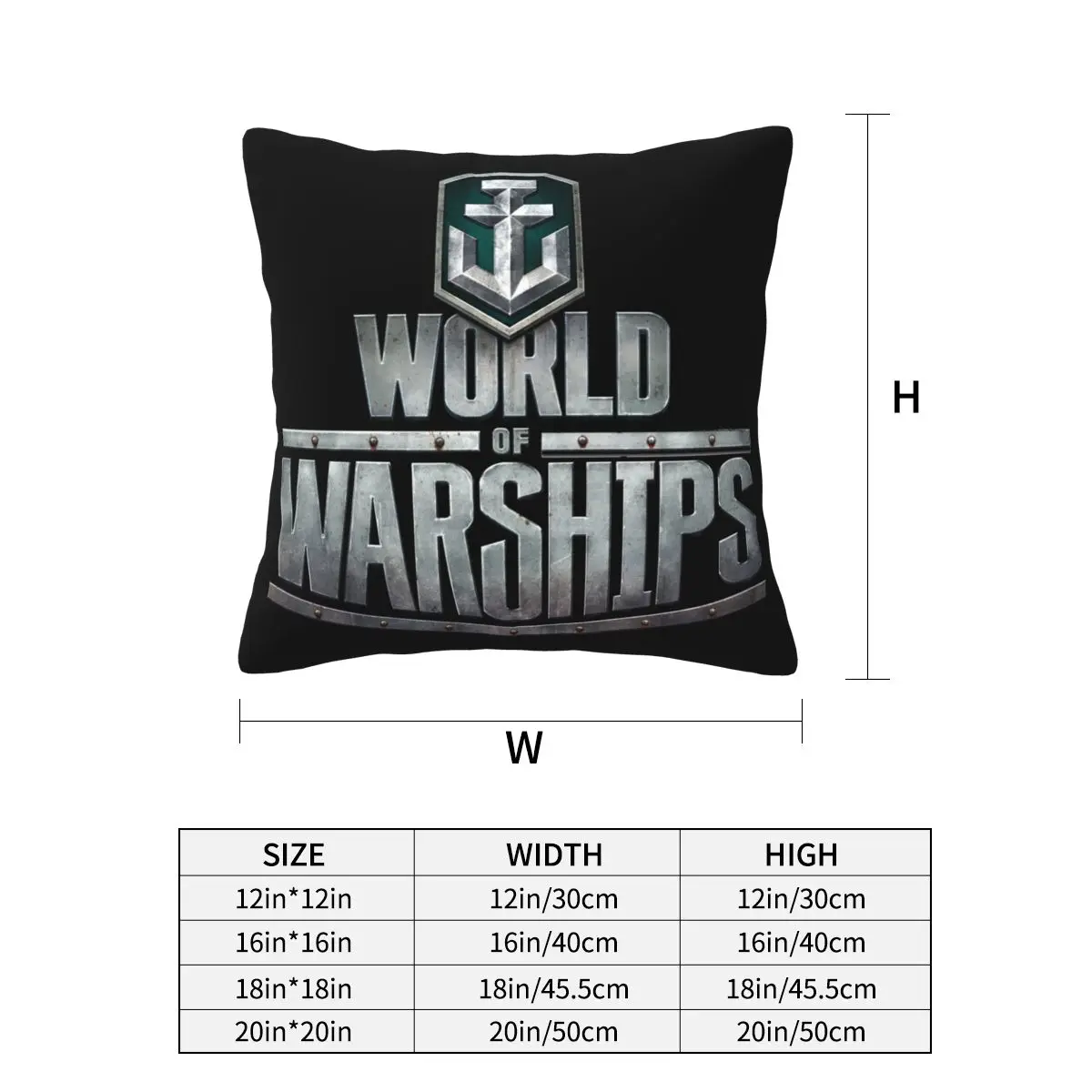 Модный чехол для диванной подушки World Of Warships, наволочка из полиэстера с принтом, декоративная наволочка Изображение 3