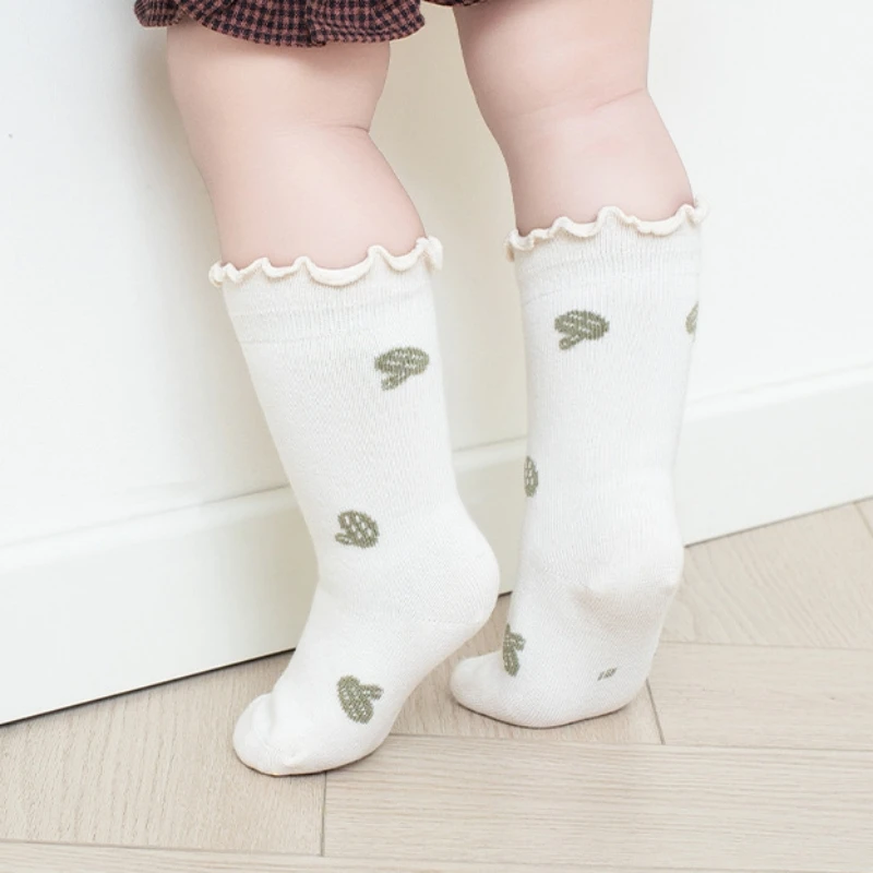 Весенне-осенние носки средней длины для девочек, школьная форма, длинные носки до середины икры, детские чулки Sweet Princess Изображение 3