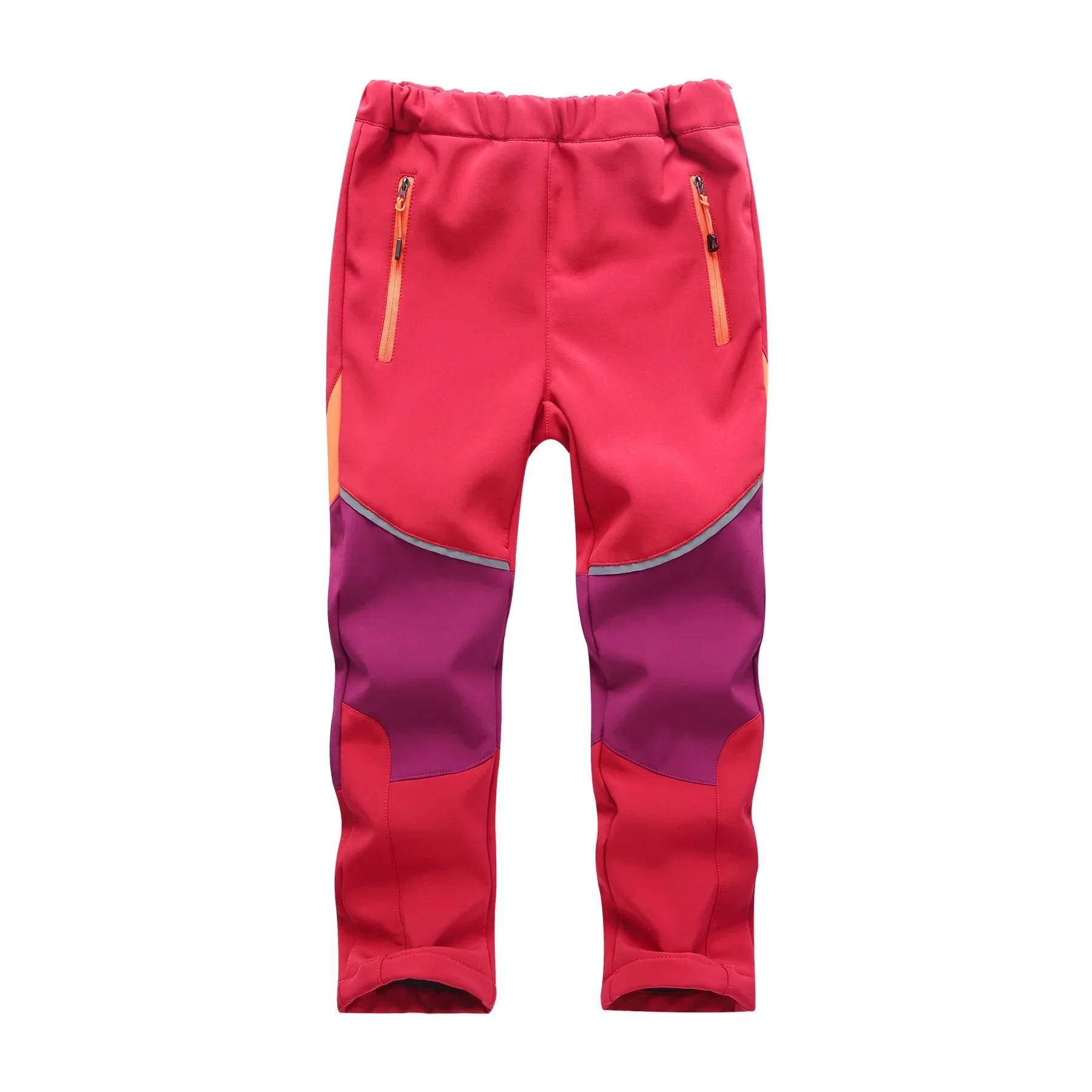 2023 новые осенние детские повседневные штаны для девочек на открытом воздухе, зимние штаны для мальчиков, несъемные флисовые водонепроницаемые модные теплые спортивные штаны Изображение 3