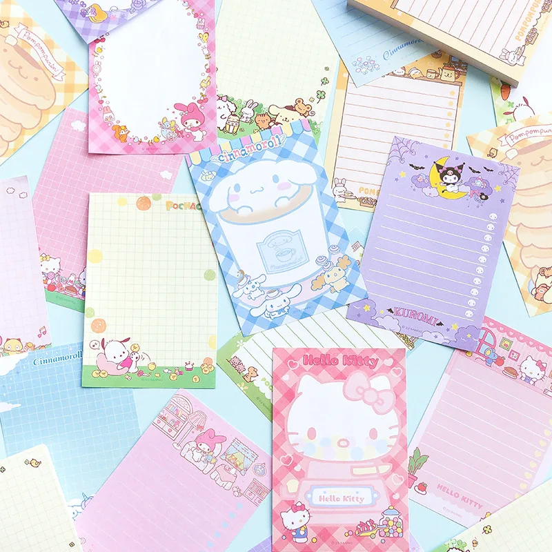 Sanrio Notes Блокнот Kuromi Melody, Цветная бумага, кирпичи, Памятки для студентов, Черновик, комментарии, бумага для заметок Оптом Изображение 4