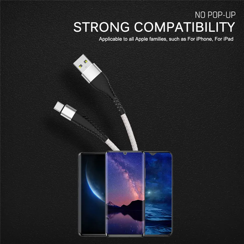 Тип USB C Кабель для Samsung S22 S21 S10 A52 A72 Быстрая Зарядка 3,0 Кабель USB C Быстрая Зарядка для Xiaomi 12 USB-C Зарядное устройство Провод 3 м Изображение 4