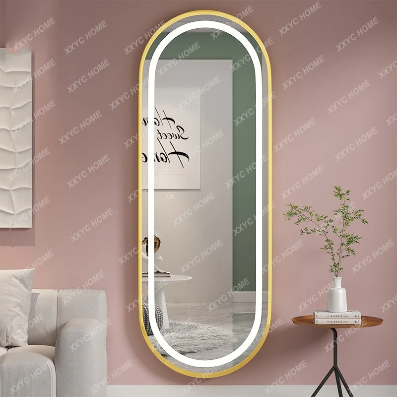 Светильник-дисплей Современное зеркало Nordic Organizer Art Полноразмерное Дизайнерское Зеркало в полный рост, Стоящее для украшения мебели для дома Lustra Изображение 4