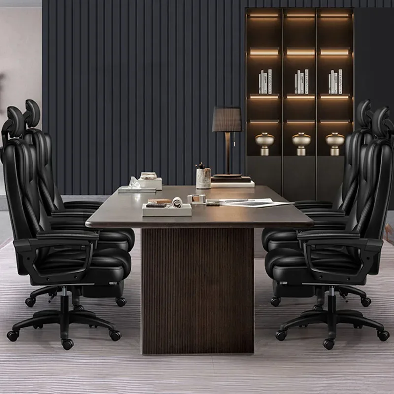 Офисные стулья с кожаной подушкой, напольное кресло для гостиной, кресло для игр, обеденные офисные стулья, компьютерные шезлонги, Римская мебель Изображение 4