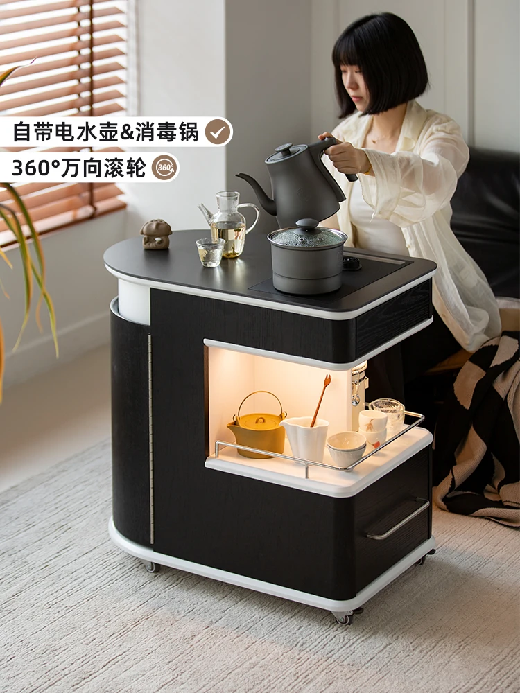 Простой мобильный, бытовой небольшой, легкий роскошный современный чайный столик, балкон, небольшая тележка для чая Изображение 4