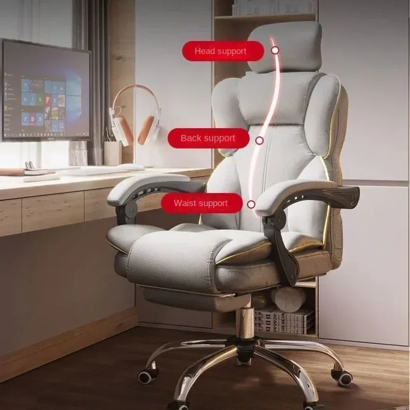 Компьютерное офисное кресло Эргономичная спинка офисного кресла Домашний удобный сидячий вращающийся стул Boss Офисная мебель Изображение 4