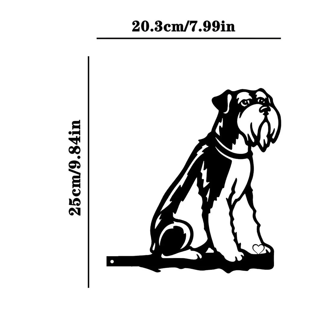 Бородатая собака на ветке дерева, настенный декор, виниловая наклейка, графическое украшение забора из ствола, кол для декора вечеринки в саду Изображение 5