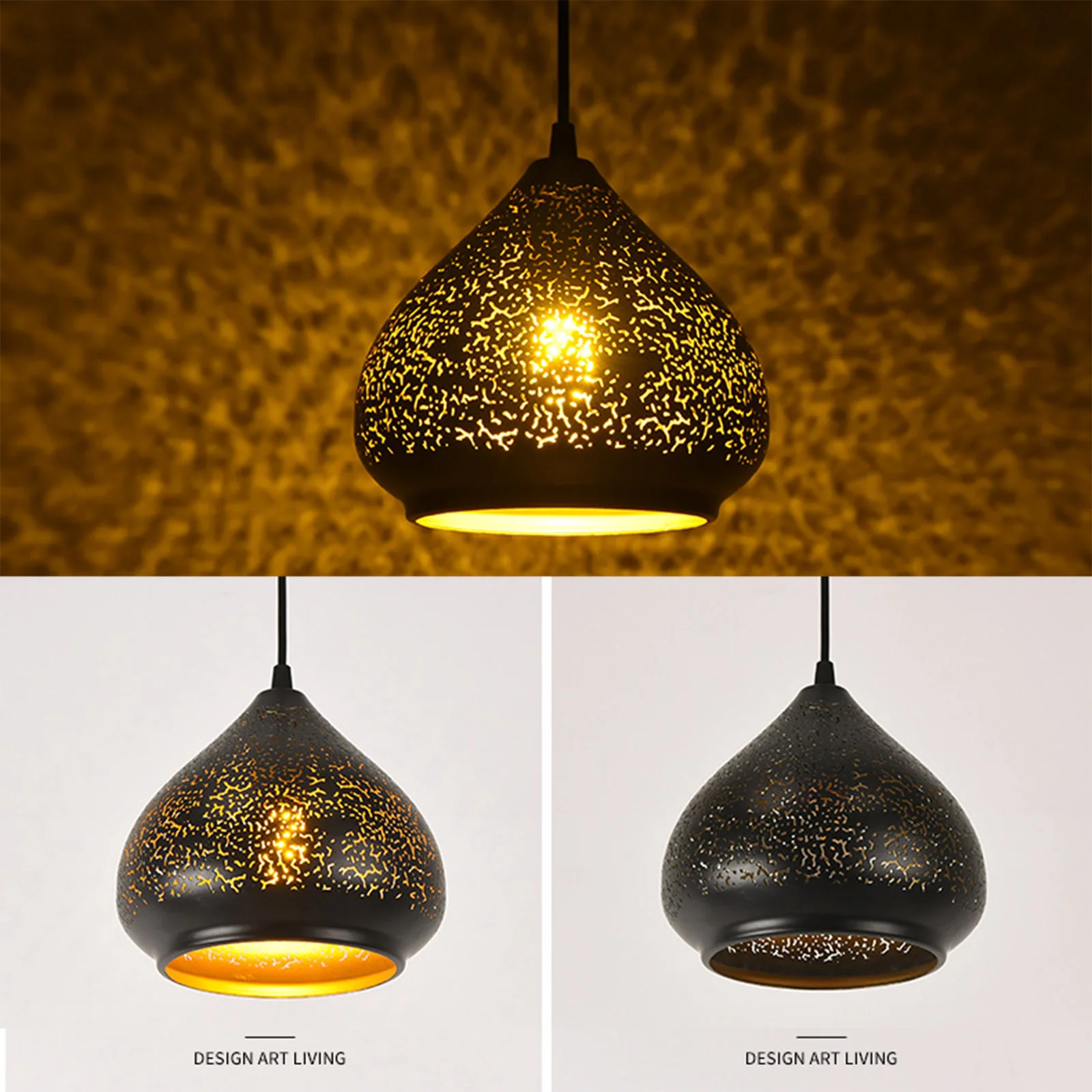 Подвесной абажур Металлический абажур для люстры Декоративный абажур для лампы Изображение 5