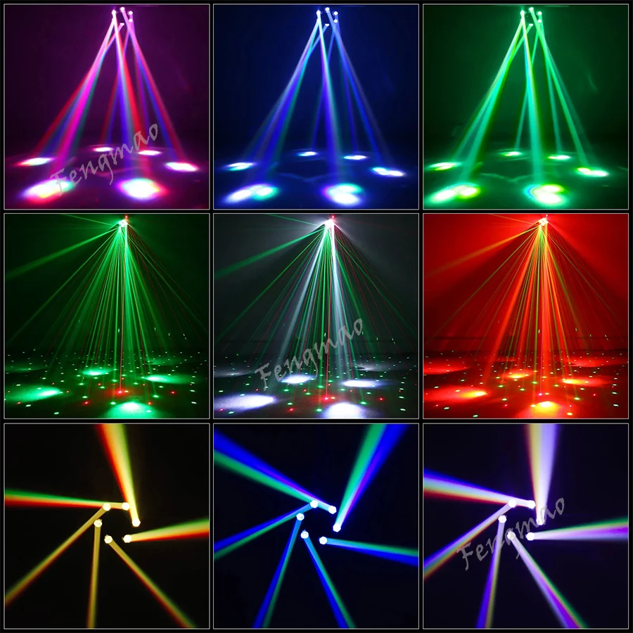 2-4шт Новый стиль Bee Eye 4 In1 Лазерный Луч Spider Disco Лазерный Луч Led Движущийся Головной Свет Для Вечеринки, Дискотеки, Ночного Клуба KTV Изображение 5
