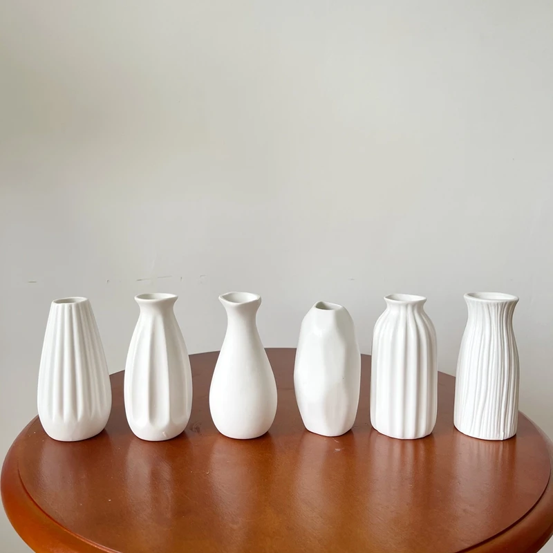 Маленькие вазы, Мини-вазы для цветов для домашнего декора в стиле бохо, Современный декор из травы для кухни гостиной, Ваза для центрального украшения Изображение 5