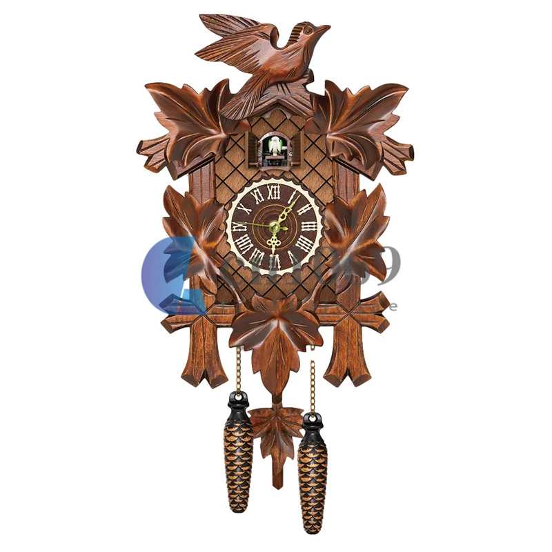 2023 Классические настенные часы с кукушкой, винтажные уникальные деревянные большие декоративные настенные часы, мультяшные настенные часы для гостиной с автоматическим поворотом Изображение 5